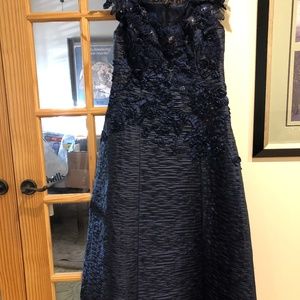 Magnificent navy gown, party dress, mother of the bride gown